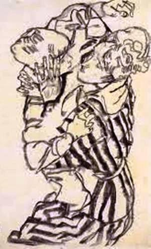 Edith Schiele mit ihrem neffen