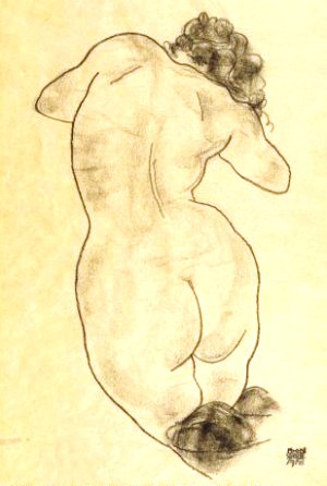 Female nude, back view
